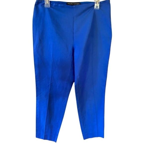 Ralph Lauren Black Label Side Zip Ankle Pants – Cobalt Blue, Size 8 - Picture 2 of 6